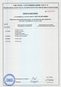 2020.02.06 Орел - Приложение 1 к сертификату изделия системы водосточной.